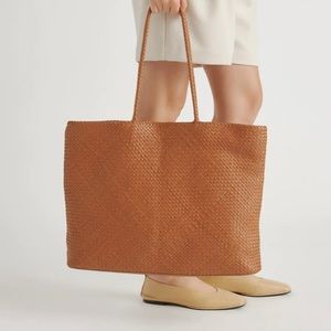 Quince Tan Woven Tote Bag